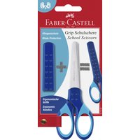 FABER-CASTELL Schulschere GRIP, blau, auf Blisterkarte