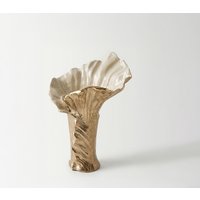 Vase Floris B31 x T30 x H42 cm Aluminium Champagner Ivory Handgemacht