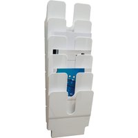 DURABLE Wand-Prospekthalter-Set, FLEXIPLUS 6, A4, 6 Fächer – Bild 2