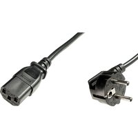 DIGITUS Schutzkontakt Stromkabel, abgewinkelt, 0,75 m
