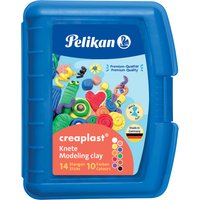 Pelikan Kinderknete Creaplast, 14er Kunststoffbox rot