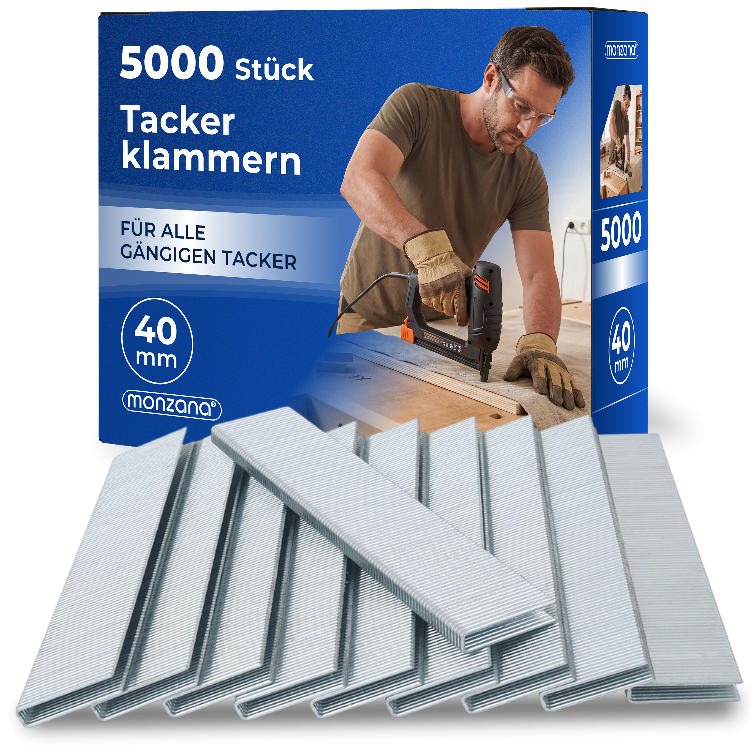 monzana Tackerklammern 5000 Stück L 40mm, B 5,8mm – Bild 3