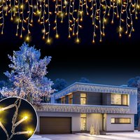 monzana Regenlichterkette LED Warmweiß 10m