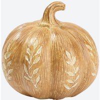 Deko-Kürbis mit Blättermuster