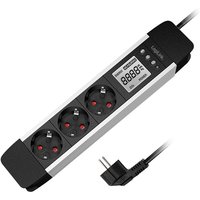 LogiLink Steckdosenleiste mit LCD-Display, 3-fach
