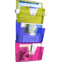 CEP Wandprospekthalter ICE 3er Set, DIN A4, 1 Fach, eisblau – Bild 2