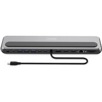 DIGITUS Docking Station, USB-C, 12-Port, grau / schwarz