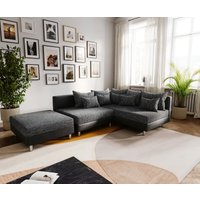 DELIFE Clovis Ecksofa Schwarz Rechts – Bild 2