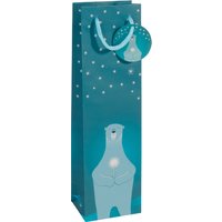 sigel Weihnachts-Flaschentüte, Polar bear with candle