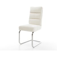 Freischwinger Pela-Flex Bouclé Soft Beige Freischwinger flach Edelstahl Taschenfederkern