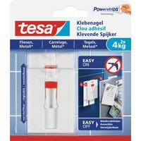 tesa Powerstrips Klebenagel für Fliesen und Metall, 4,0 kg – Bild 2