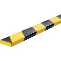 DURABLE Flächenschutzprofil S10, Länge: 1 m, schwarz/gelb