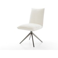 Drehstuhl Lelio-Flex Bouclé Soft Beige Kreuzgestell breit Graphit 360 drehbar Wippfunktion Taschenfederkern