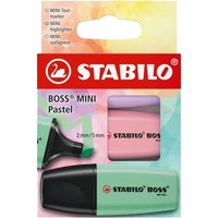 STABILO Textmarker BOSS MINI Pastel, 3er Kartonetui