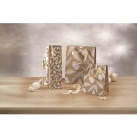 sigel Weihnachts-Geschenktüte, Pine cones and pine branches