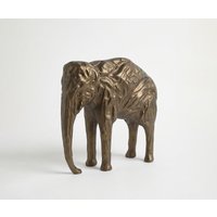 Figur Tembo B36 x T13 x H35 cm Aluminium Aurum Satin Handgemacht