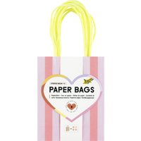 folia Papier-Tragetaschen, STRIPES NEON, Größe: S