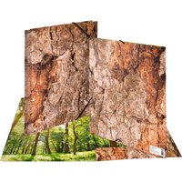 HERMA Eckspannermappe, Nature, DIN A4, Karton, Wood