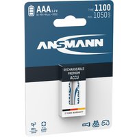 ANSMANN NiMH Akku Premium, Micro AAA, 1.100 mAh, 2er Blister