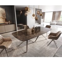 DELIFE Edge Emperador Esstisch rund