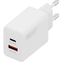 DIGITUS USB-Steckdosenadapter GaN Charger, 1x USB-C/1x USB-A