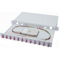 DIGITUS 19, Glasfaser LWL Spleißbox, OM4, bestückt, 12 x SC – Bild 2