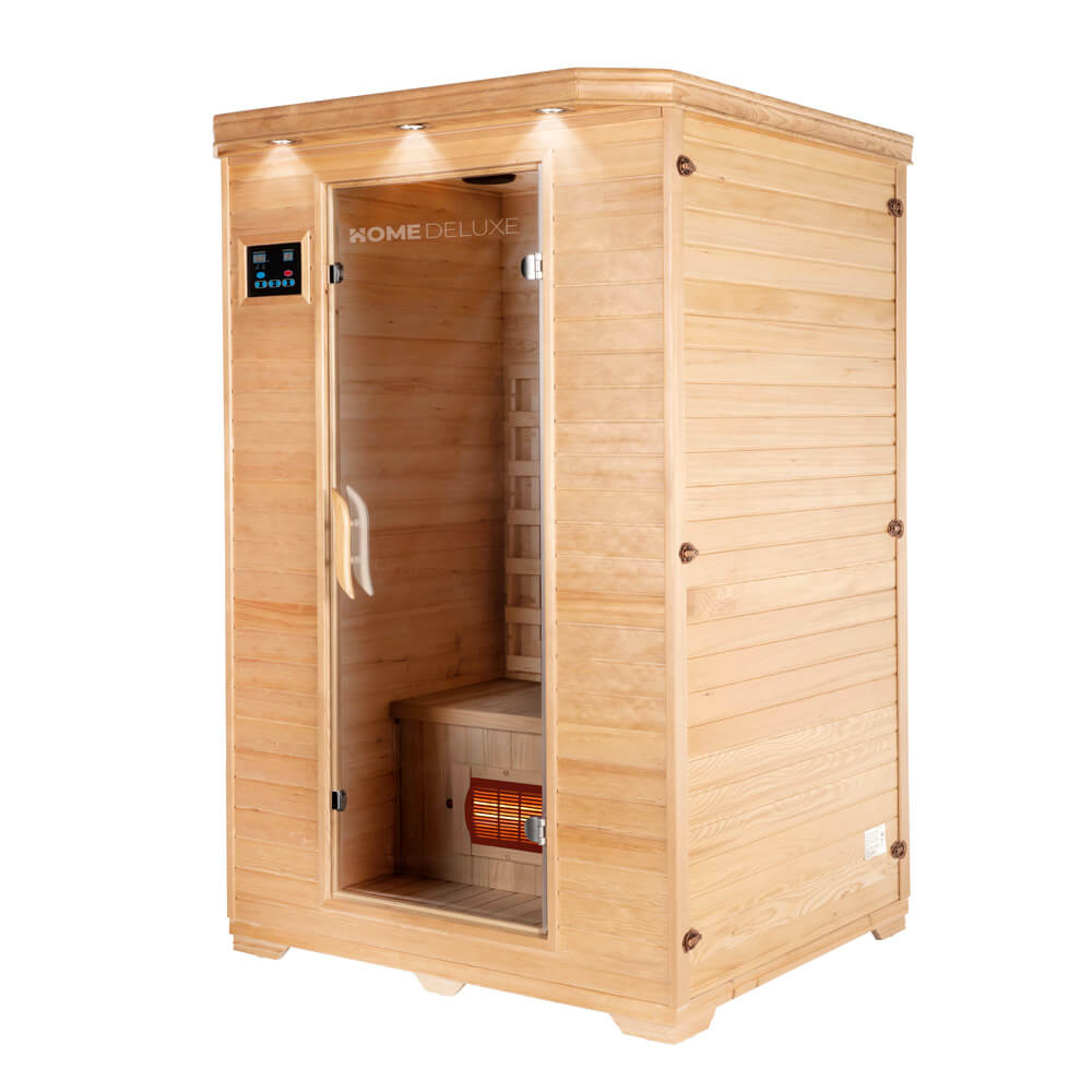 Infrarotkabine mit Vollspektrumstrahler REDSUN M - 120 x 105 cm für 2 Personen – Bild 4