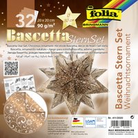 folia Faltblätter Bascetta-Stern, Ornament 1, 200 x 200 mm – Bild 2