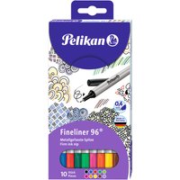 Pelikan Fineliner 96, 10er Etui, Strichstärke: 0,4 mm