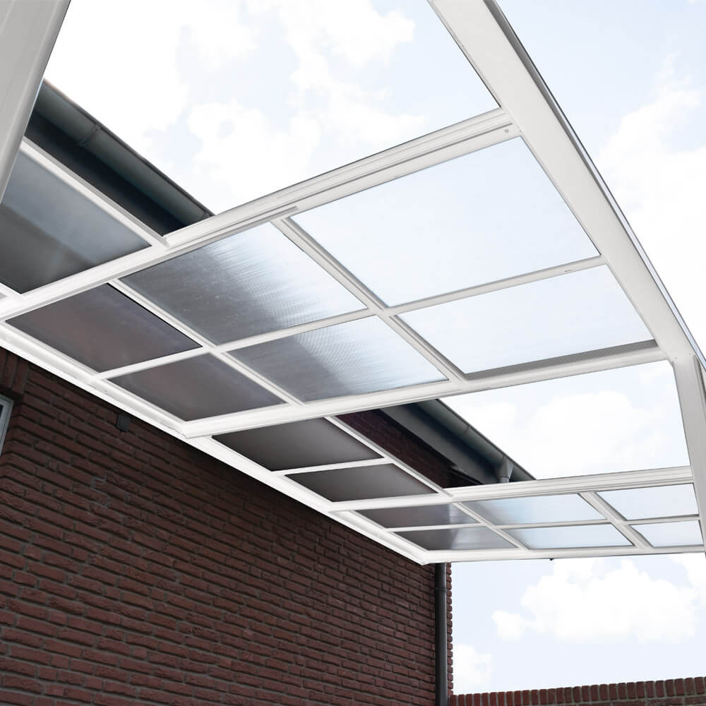 Terrassenüberdachung SOLIS DELUXE - 290 x 295 x cm Weiß – Bild 3