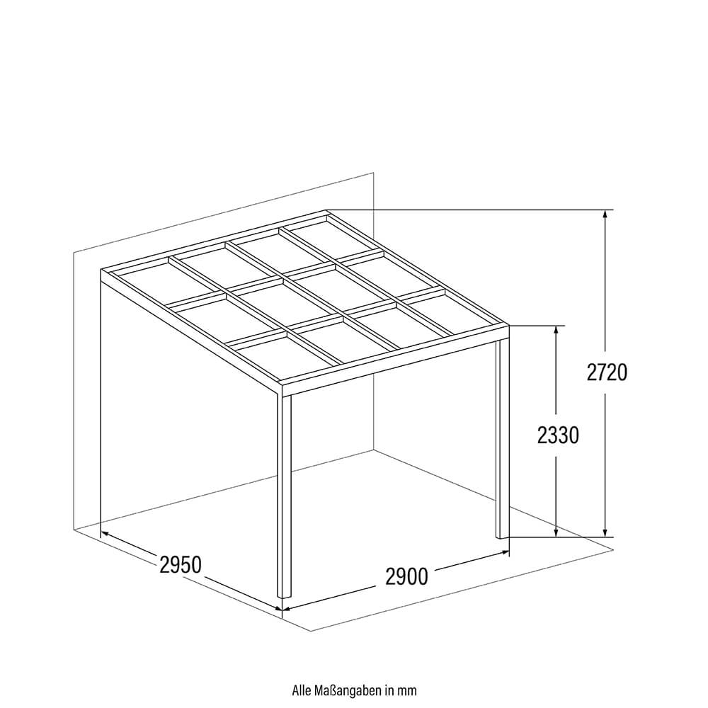 Terrassenüberdachung SOLIS DELUXE - 290 x 295 x cm Weiß – Bild 4