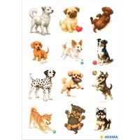 HERMA Sticker DECOR Verspielte Hunde, Papier