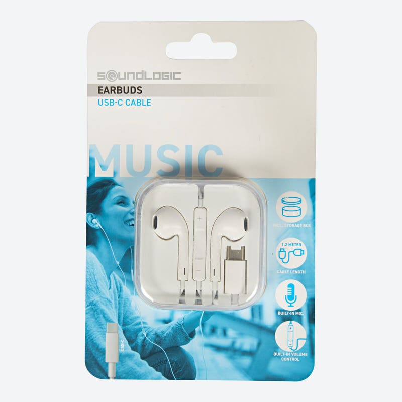 Soundlogic Earbuds mit USB-Type-C-Kabel und Aufbewahrungsbox, ca. 1,2m – Bild 3
