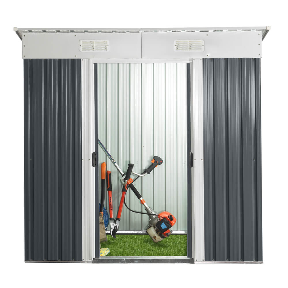Geräteschuppen aus verzinktem Stahl BOHIO M - 195 x 184 cm – Bild 3