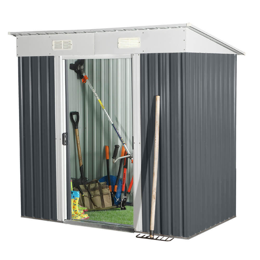 Geräteschuppen aus verzinktem Stahl BOHIO M - 195 x 184 cm – Bild 4