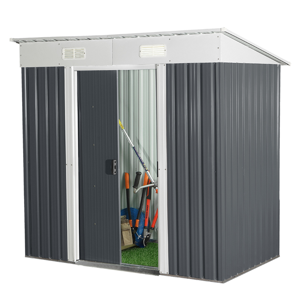 Geräteschuppen aus verzinktem Stahl BOHIO M - 195 x 184 cm – Bild 5