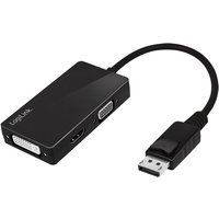 LogiLink 4K DisplayPort auf DVI/HDMI/VGA Adapter, schwarz