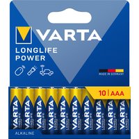 VARTA Alkaline Batterie, LONGLIFE POWER, Micro AAA, 10er