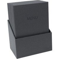 sigel Speisekarten-Mappe MENU, DIN A4, anthrazit, 10er Box – Bild 2