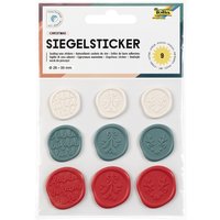 folia Siegel-Sticker CHRISTMAS, Größen und Farben sortiert