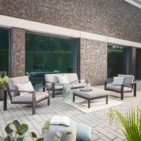 Gartenlounge Aluminium RIO L - Anthrazit – Bild 2