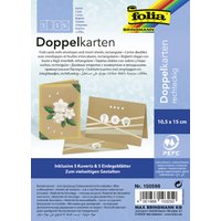 folia Doppelkarten, 105 x 150 mm, 220 g/qm, natronbraun – Bild 2