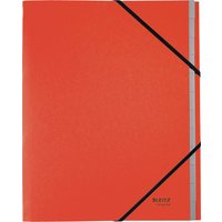 LEITZ Ordnungsmappe Recycle, DIN A4, Karton, 12 Fächer, rot