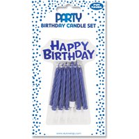 Clairefontaine Geburtstagskerzen, Happy Birthday, blau