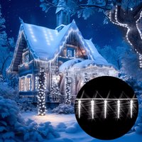 monzana Lichterkette Weihnachten Eiszapfen Warmweiß 13m