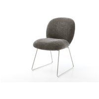 Drehstuhl Nube-Flex Strukturstoff Soft Grau Kreuzgestell breit Schwarz 360 drehbar Wippfunktion Taschenfederkern