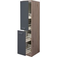 Demi-Apothekerschrank Tiago Grau/Braun 30x161x60cm – Bild 2