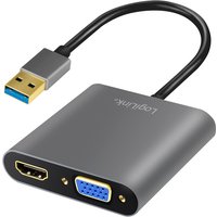 LogiLink USB 3.0 - HDMI/VGA Grafikadapter, schwarz – Bild 2