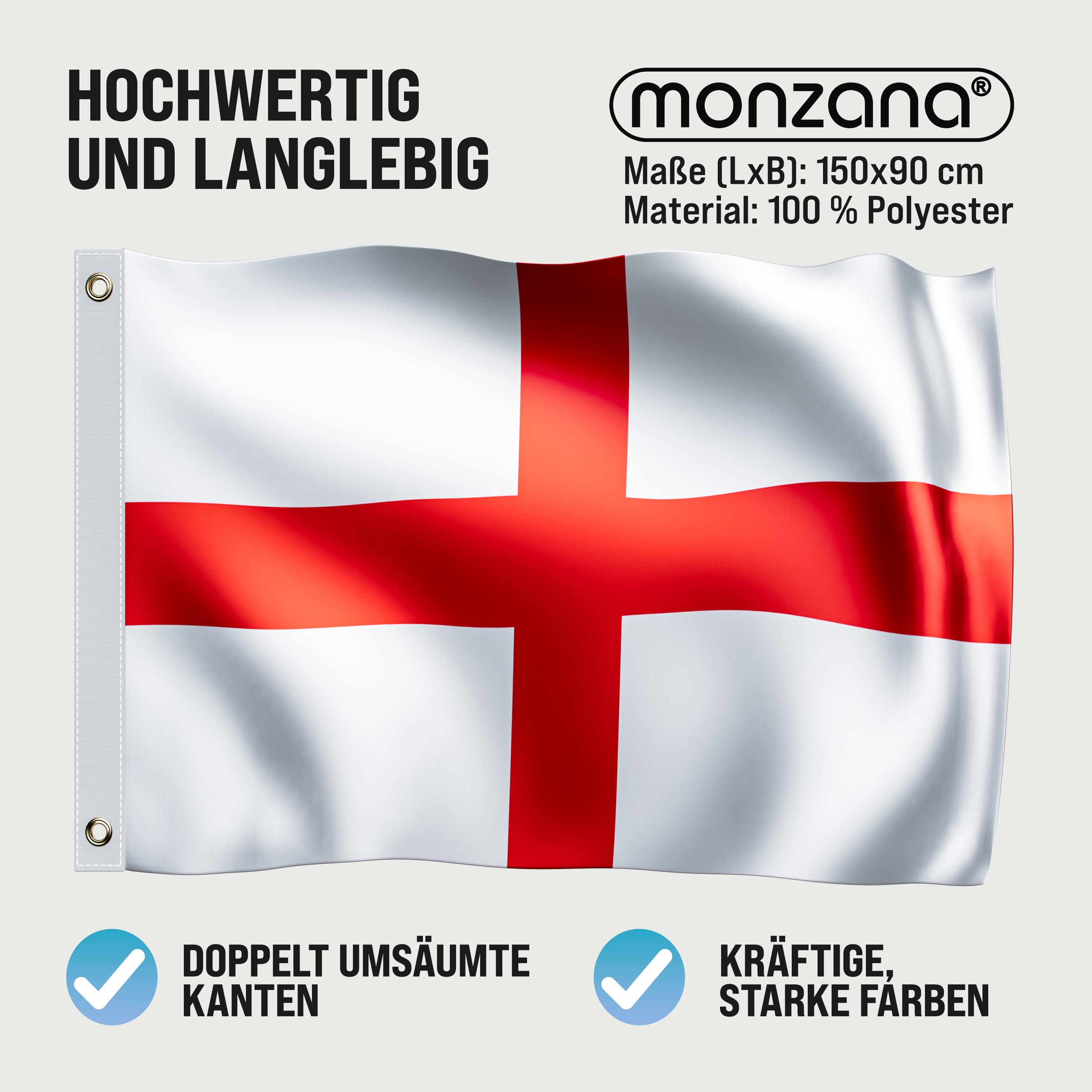 monzana Flagge England 150x90cm – Bild 3
