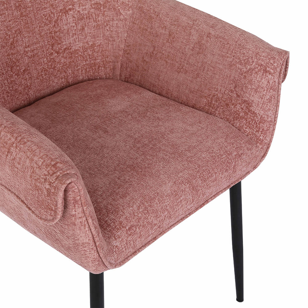 Esszimmerstuhl chenille CHENO - 6er Set Rosa – Bild 4